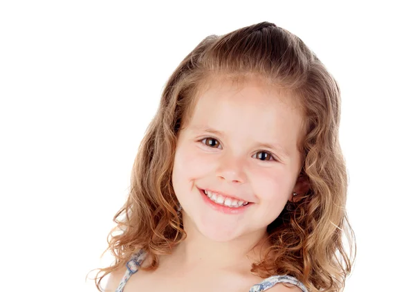Lachende vrij klein meisje — Stockfoto