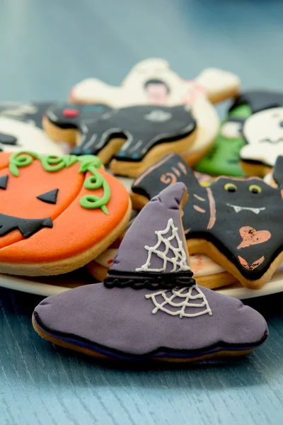 Soubory cookie Halloween s různými tvary — Stock fotografie