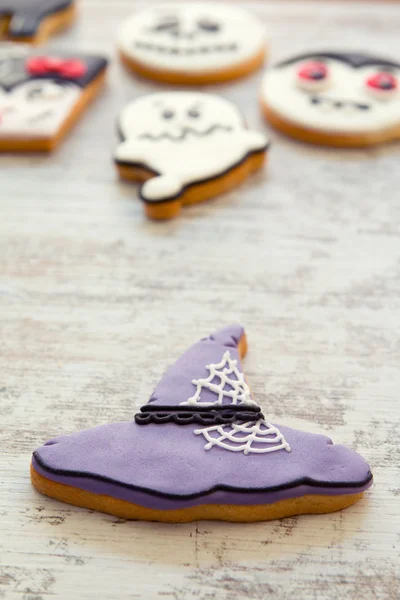 Különböző formájú Halloween cookie-k — Stock Fotó