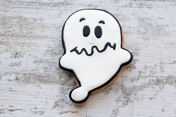 Halloween cookie with ghost shape — Stock Photo, Image