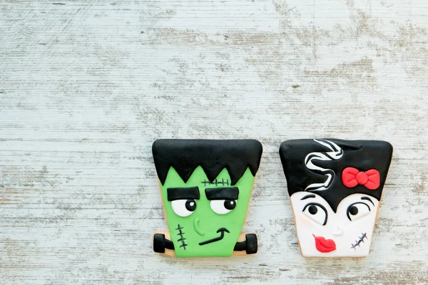 Un couple terrifiant. Cookies Halloween — Photo