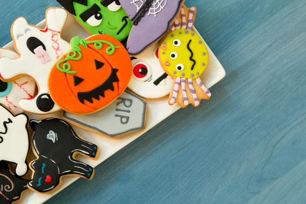 Biscotti di Halloween con forme diverse — Foto Stock