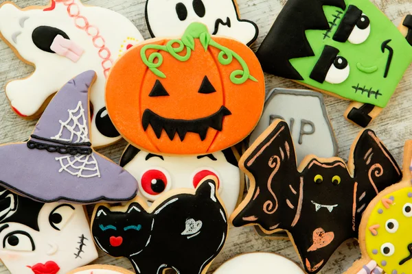 Halloweenowych ciastek o różnych kształtach — Zdjęcie stockowe