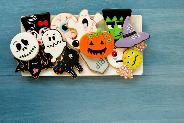Biscotti di Halloween con forme diverse — Foto Stock