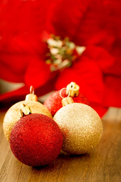 Christmas glitter balls — Stock Photo, Image