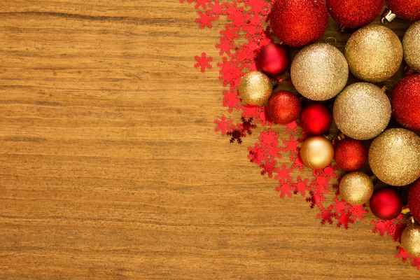 Christmas balls with snowflakes — Stock Photo, Image