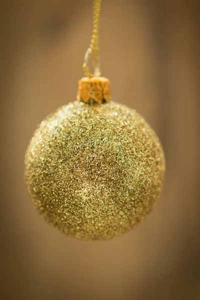 Golden Christmas ball Stock Photo