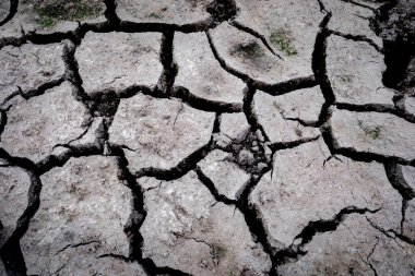 Kahverengi kuru toprak veya çatlak zemin dokusu arkaplanı