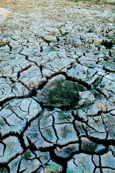 Brown Terreno Asciutto Sfondo Consistenza Del Terreno Incrinato — Foto Stock