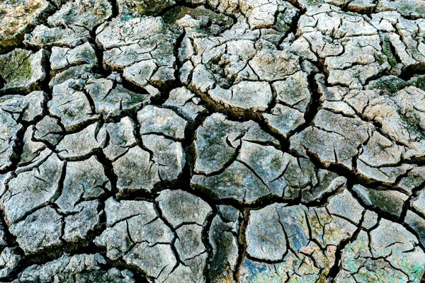 茶色の乾燥した土壌または割れた地面のテクスチャの背景 — ストック写真