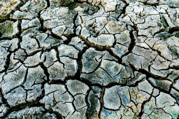 Hnědá Suchá Půda Nebo Popraskané Pozemní Textury Pozadí — Stock fotografie