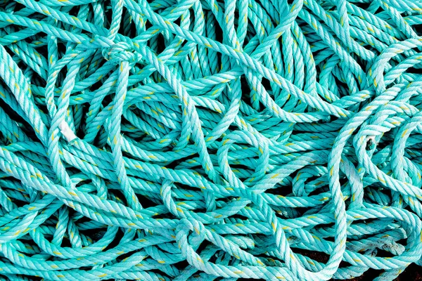 Cuerdas Enredadas Color Verde Cerca — Foto de Stock