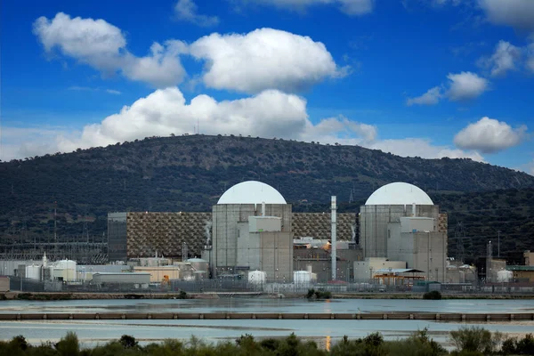 Nuclear Power Plant Amazing Blue Sky Floffy Clouds — Stock Photo, Image