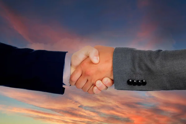 ビジネスの握手とビジネスの人々の概念 — ストック写真