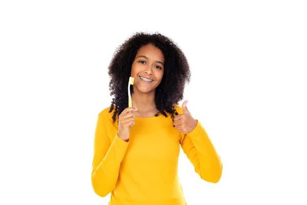 Schattige Tiener Doet Gebaren Geïsoleerd Een Witte Achtergrond — Stockfoto