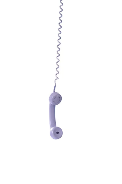 Vintage Telefon Hängt Auf Weißem Hintergrund — Stockfoto