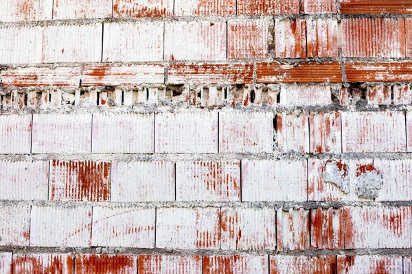 Устаревшая Кирпичная Стена Отсутствием Краски — стоковое фото