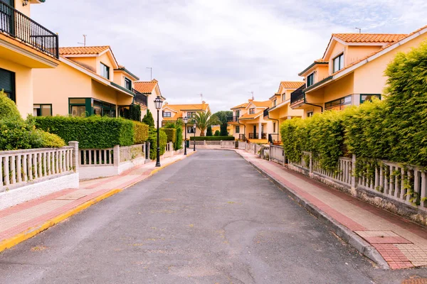 Clean Street Residential Area Small Town — Fotografia de Stock