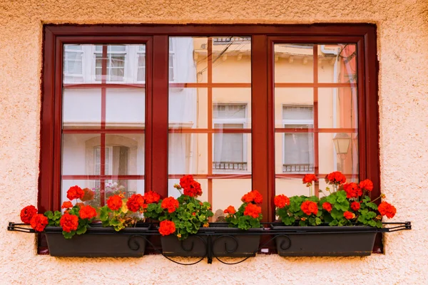 Beautiful Traditional Window Small Spanish Village — Stock Photo, Image