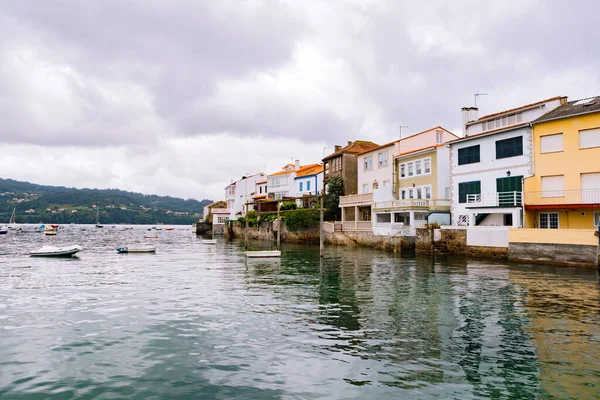 View Characteristic Colored Houses Overlooking Sea North Village — Foto de Stock