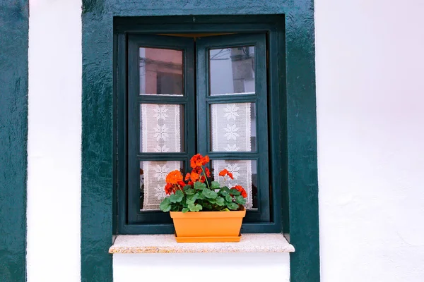 Beautiful Traditional Window Small Spanish Village — Fotografia de Stock