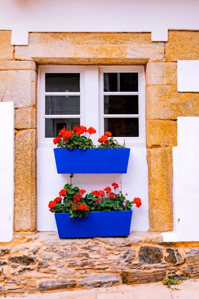 Beautiful Traditional Window Small Spanish Village — Stock Photo, Image