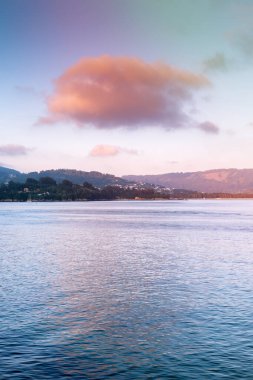 İspanya 'nın kuzeyindeki Galiçya' nın güzel deniz manzarası