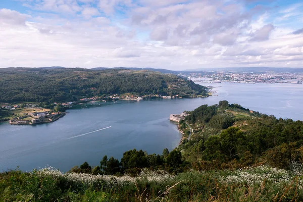 Vackert Landskap Vid Spansk Flodmynning Norra Spanien — Stockfoto