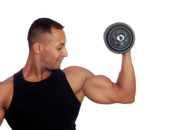 Bonito musculoso homem formação — Fotografia de Stock