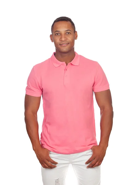 Latin casual men in pink — Stock Photo, Image