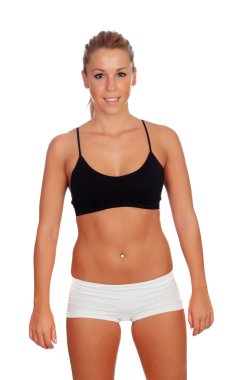 Çekici kız iç çamaşırı ile 