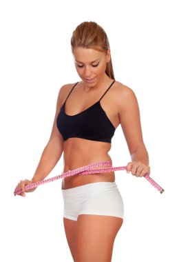 güzel kızın beline ölçme