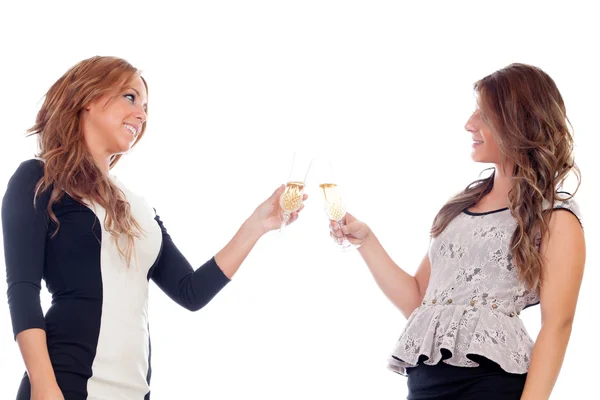 Amigos brindando con champán — Foto de Stock