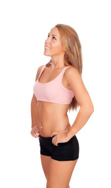 Kadın atlet spor için hazır