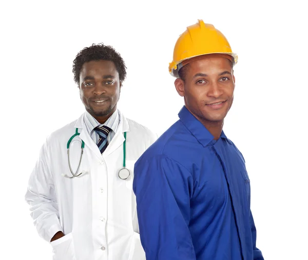 Två afrikanska arbetare män — Stockfoto