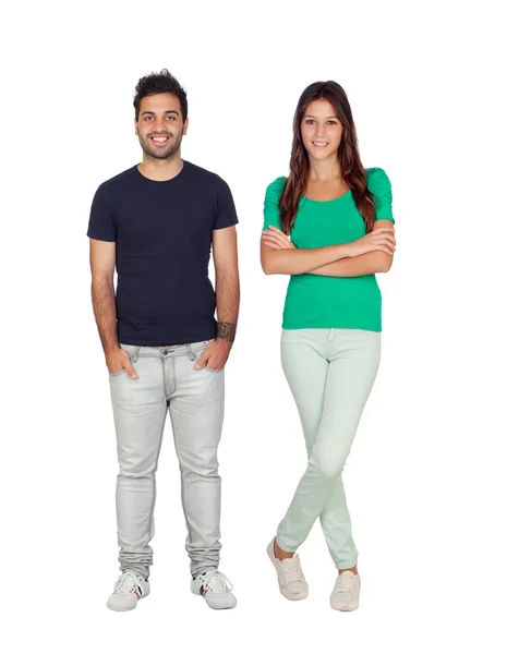 Casual guy and pretty woman — Stock Photo, Image