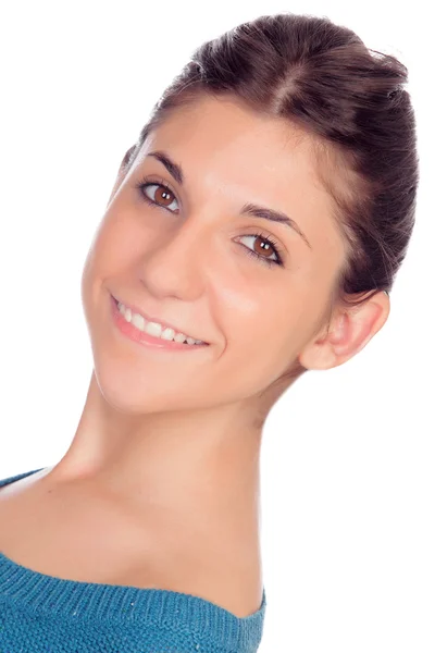 Casual giovane ragazza sorridente — Foto Stock