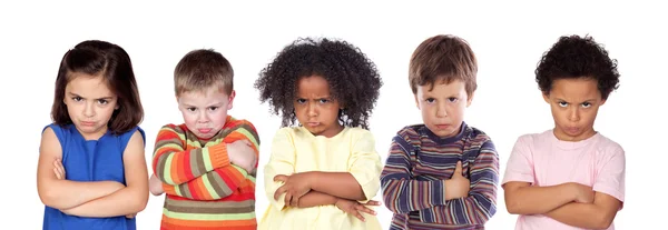 Five angry children — Stock Photo, Image