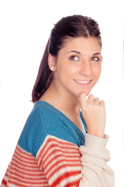 Casual young girl smiling — Stock Photo, Image