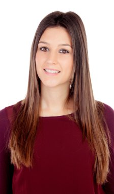 kahverengi gözlü çekici kız portresi