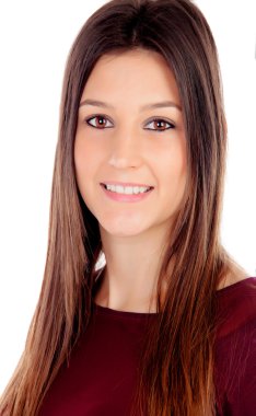 kahverengi gözlü çekici kız portresi