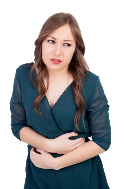 Genç kızla mide ağrısı