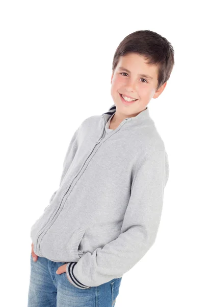 Усміхнений хлопчик-підліток з тринадцяти — стокове фото