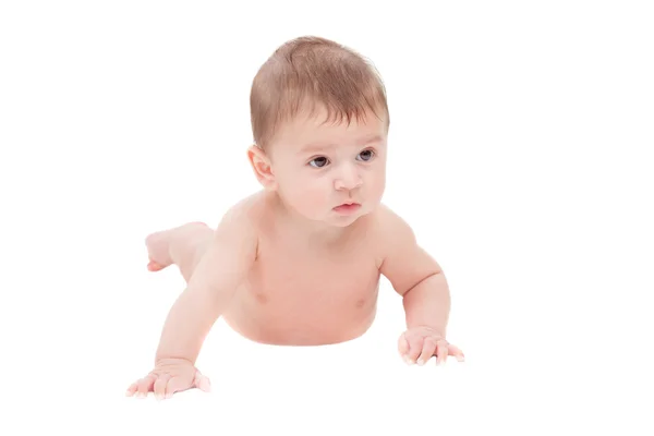 Cute baby lying isolated — Stock Photo, Image