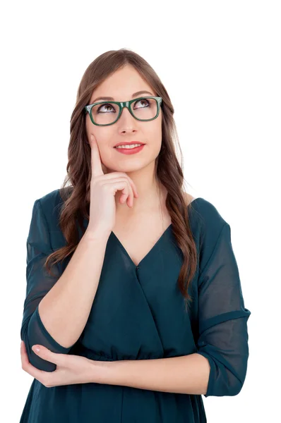 Nadenkend leuke vrouw — Stockfoto