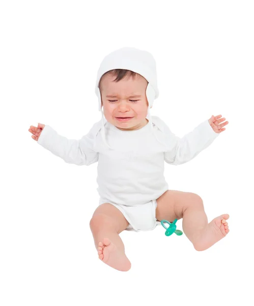 Nice baby crying isolated — Stock Photo, Image