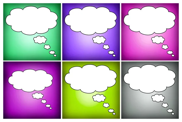 Colorful mosaic thought bubbles blank — Stock Photo, Image