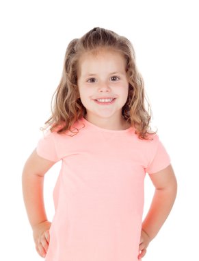 Cute little girl with crossed arms smiling