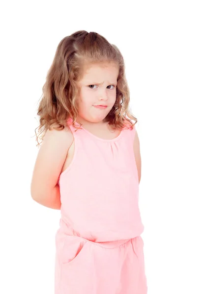 Little girl making angry face — Stock Photo, Image