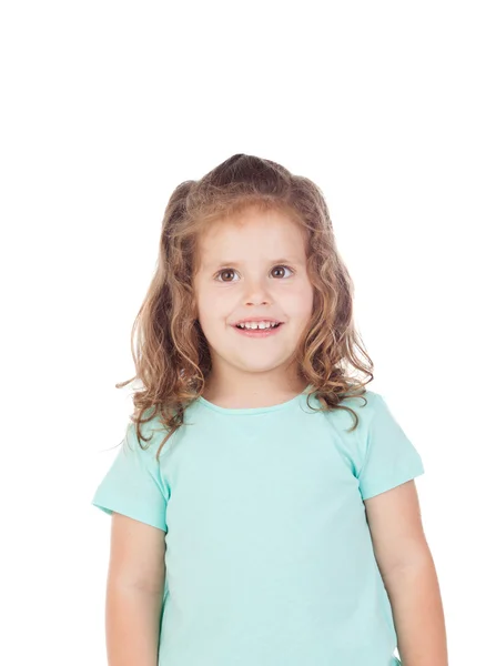 Linda niña con tres años sonriendo — Foto de Stock